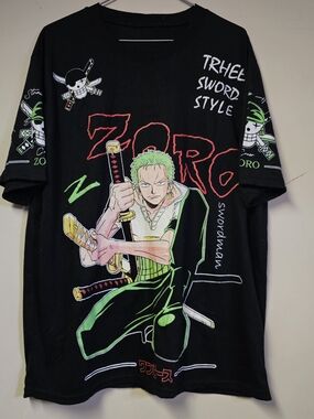 One Piece Zoro AOP T-Shirt - Roronoa Zoro Three Sword Style All Over Print
